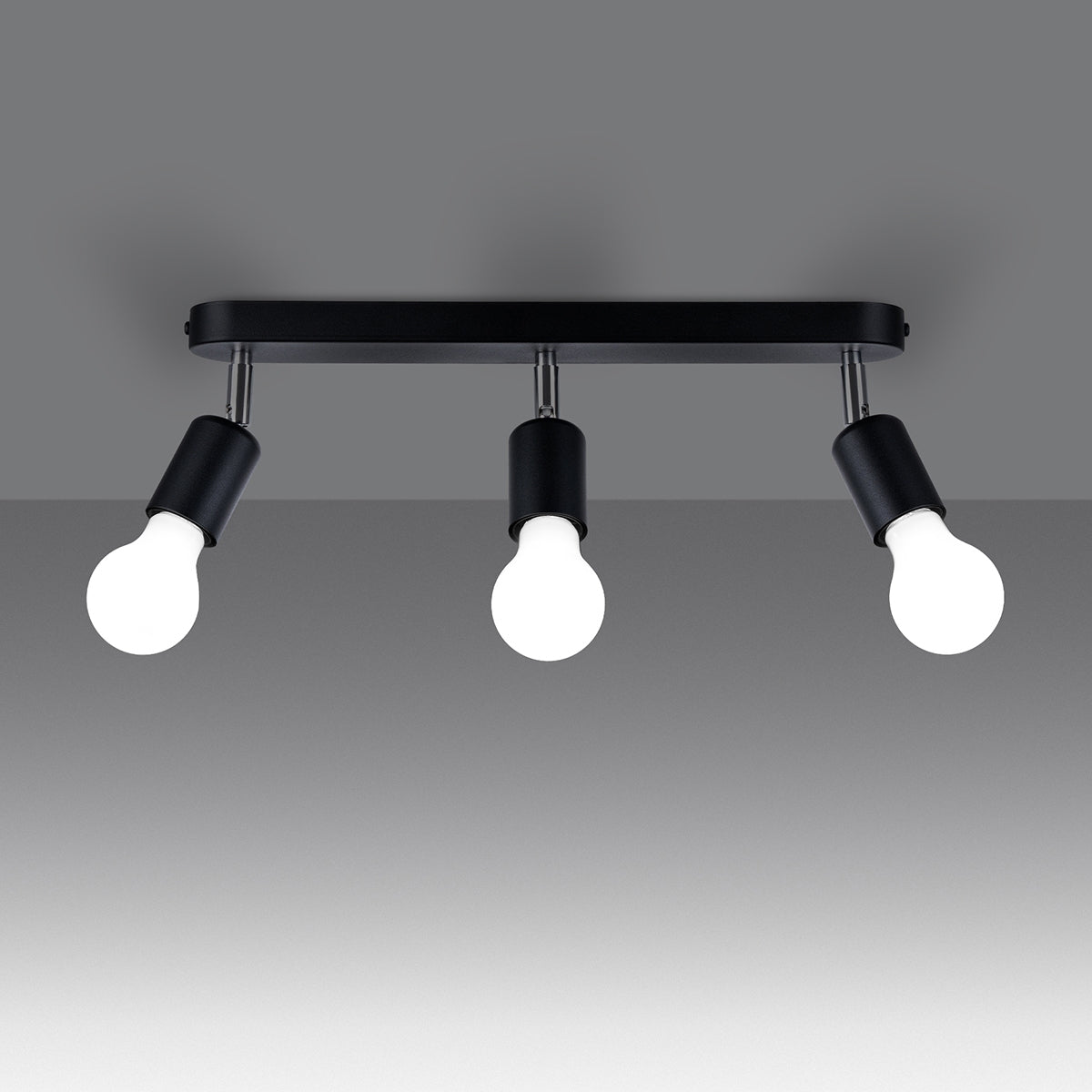 FORNES 3 plafondlamp zwart