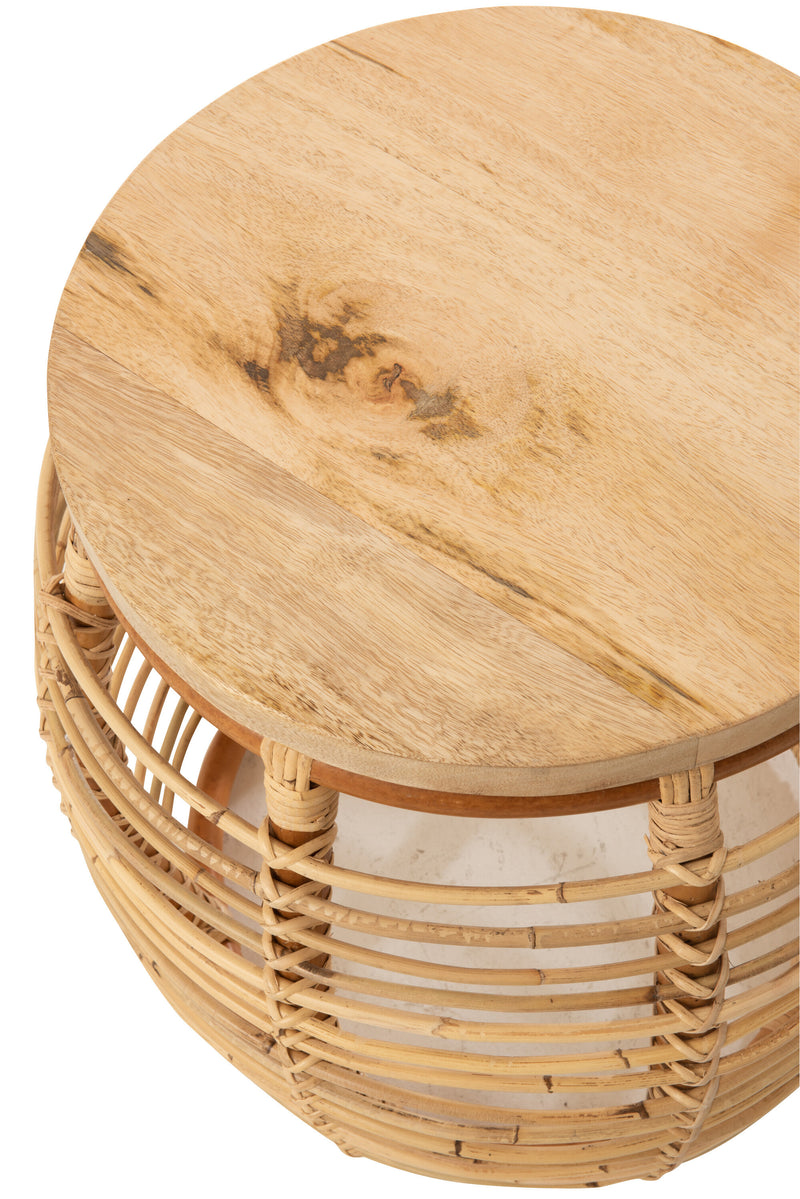 Charming side table Ana made of natural rattan - Versatile &amp; stylish for your home