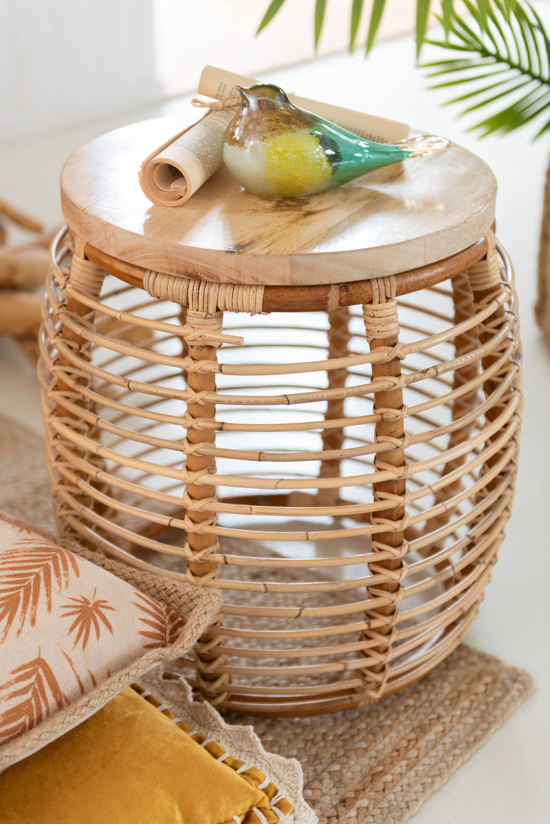 Charming side table Ana made of natural rattan - Versatile &amp; stylish for your home
