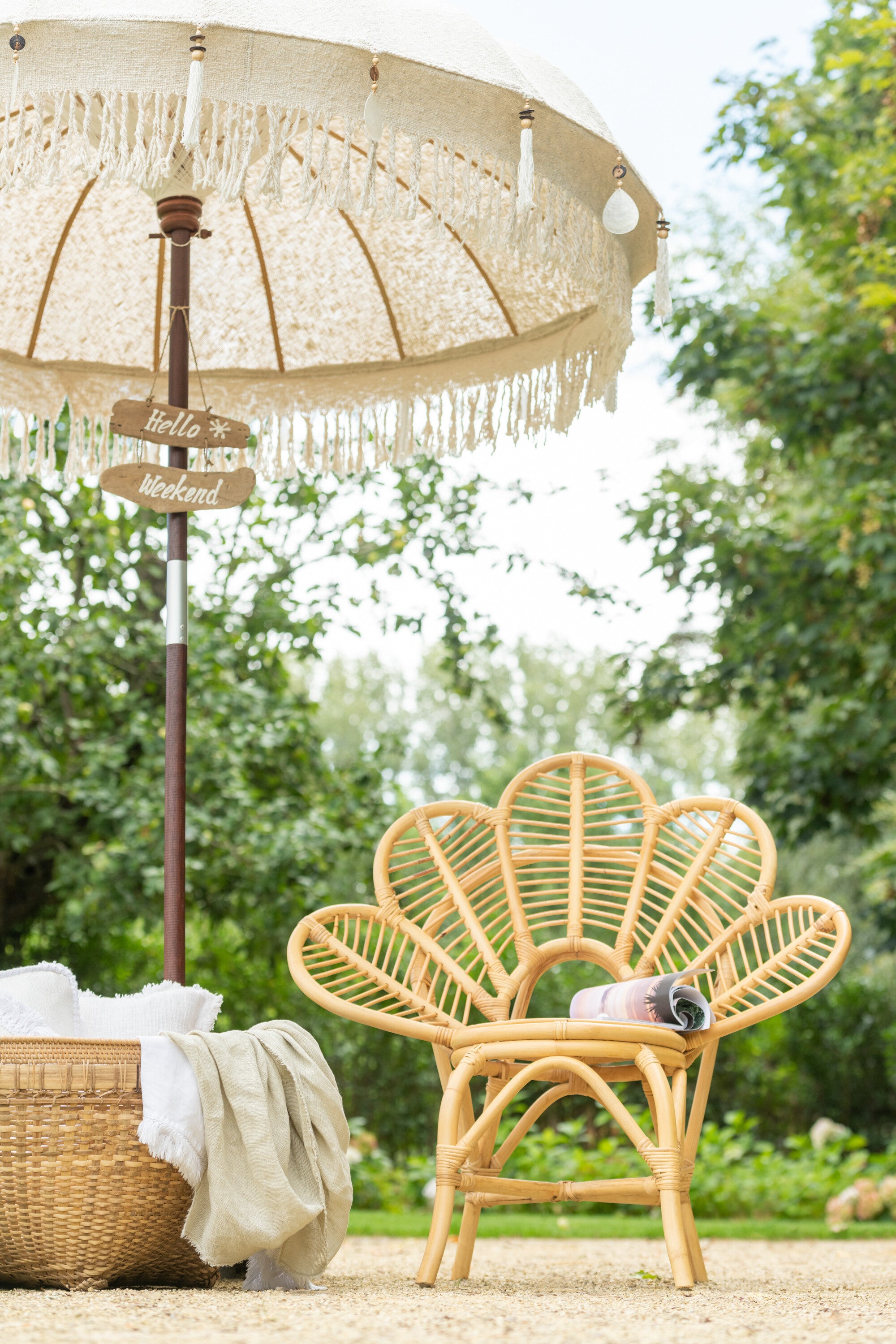 Stuhl Blume Rattan Naturell - Natürliche Eleganz und Komfort für Ihr Zuhause