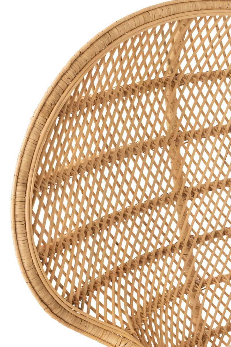 Stuhl Pfau inklusive Kissen Rattan Naturell - Einzigartiges Design und bequemer Sitzplatz für Ihr Zuhause