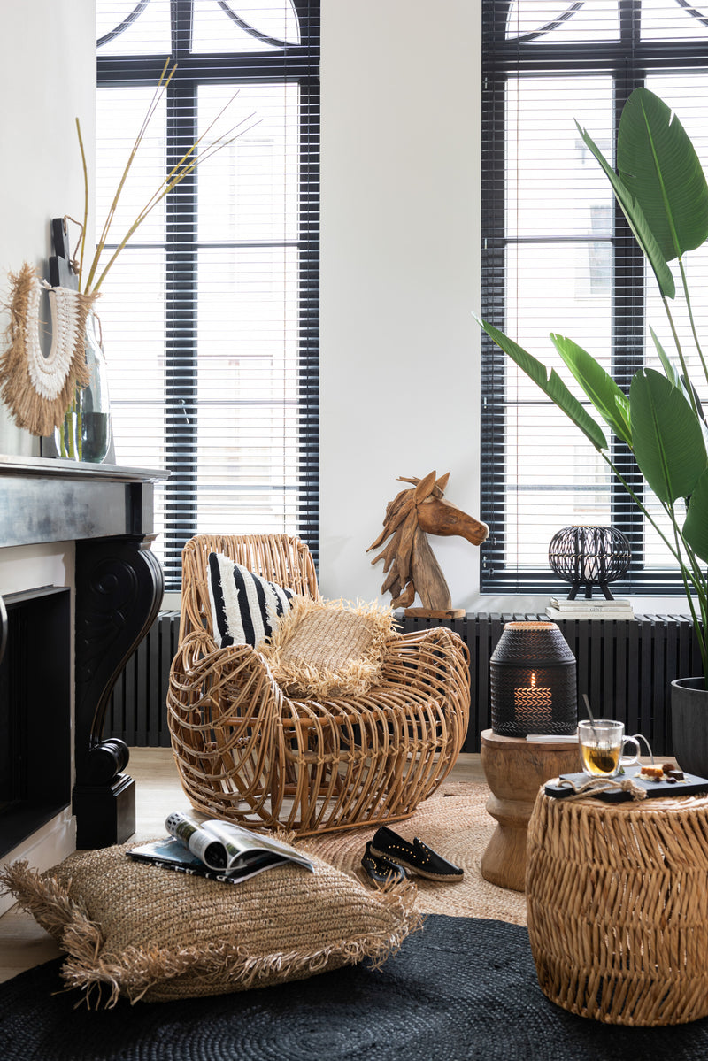 Handgemaakte rotan fauteuil 'Ana' - natuurlijke luxe voor stijlvol wonen