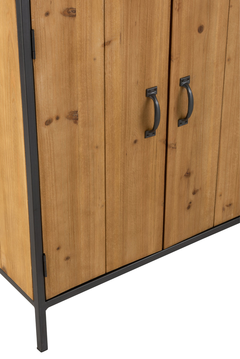 Weinliebhaber-Paradies: Elegantes Schrank- und Regal-Kombination aus Metall und Holz - Speziell für Weinflaschen und Gläser