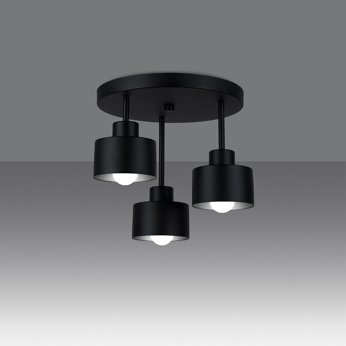 SAVAR 3 ceiling light black