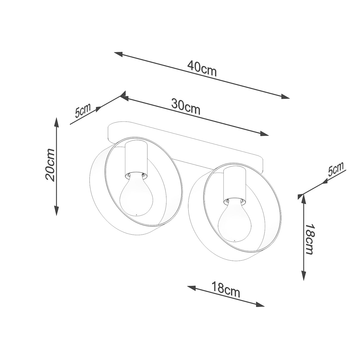 TITRAN 2 ceiling light white