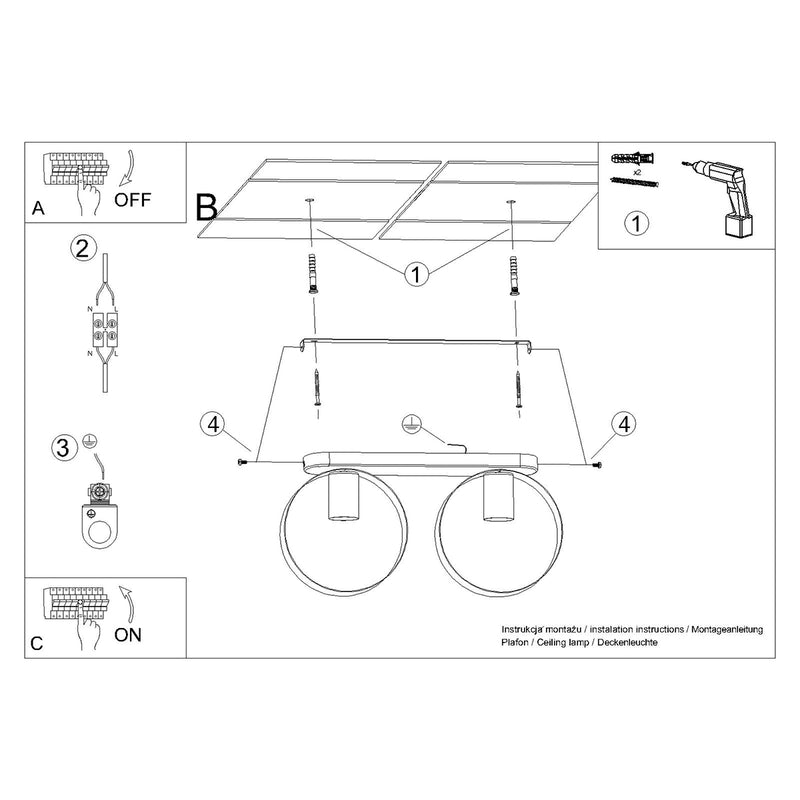 TITRAN 2 ceiling light white