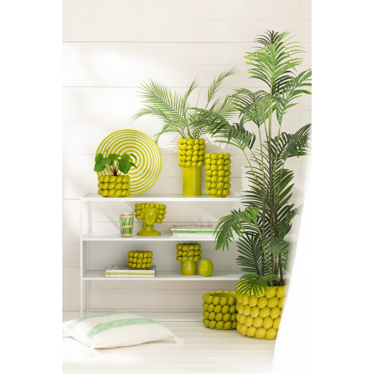 J-Line Vase Lime Cover Keramik Grün