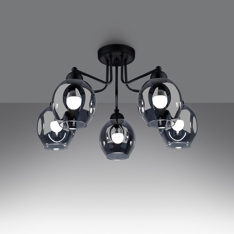 Kronleuchter FILLAN 5 schwarz