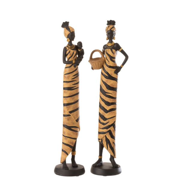 Afrikanische Schönheit Skulpturen Set – 2er Set