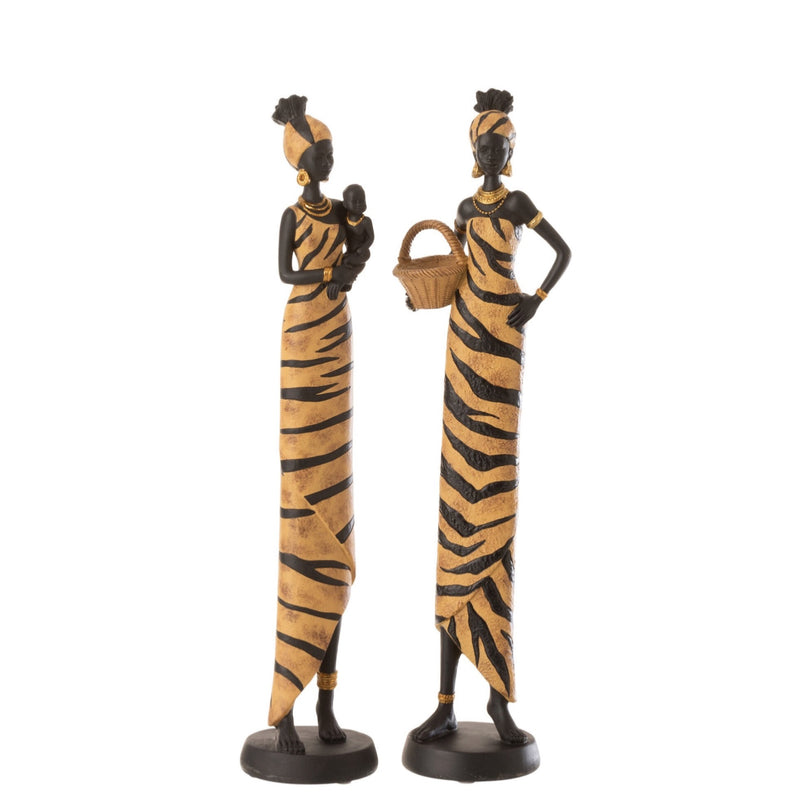 Afrikanische Schönheit Skulpturen Set – 2er Set