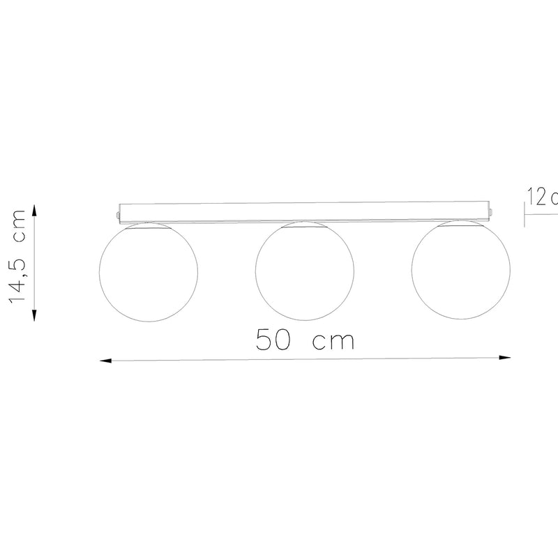 Ceiling light YOLI 3 black