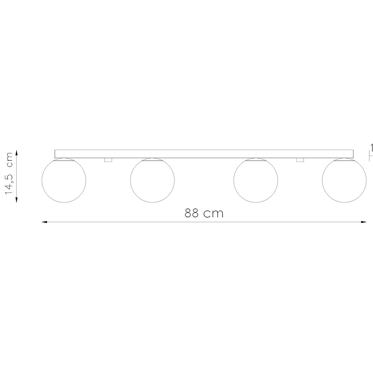Ceiling light YOLI 4 black