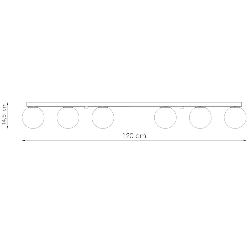 Ceiling light YOLI 6 black