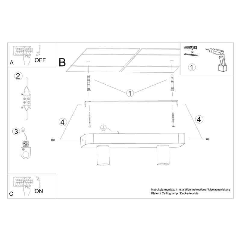 TAVO 2 ceiling light