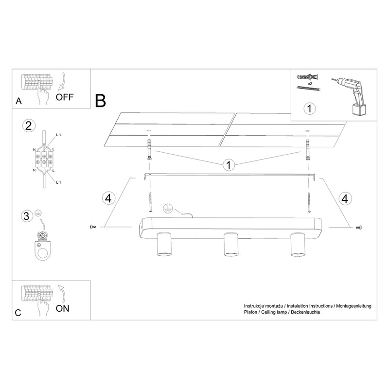 TAVO 3 ceiling light