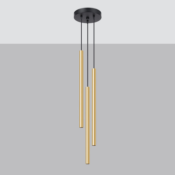Pendant lights PASTELO 3P shiny gold