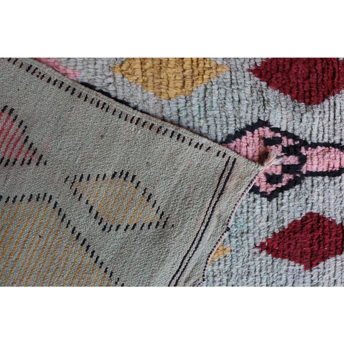 Reiner Korridor Teppich Berberwolle 64 x 335 cm