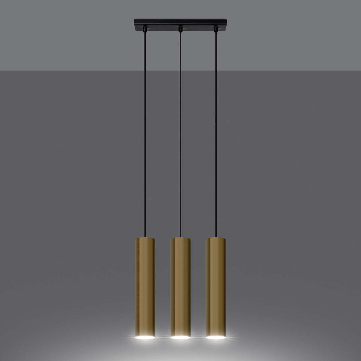 LAGOS 3 hanglampen glanzend goud