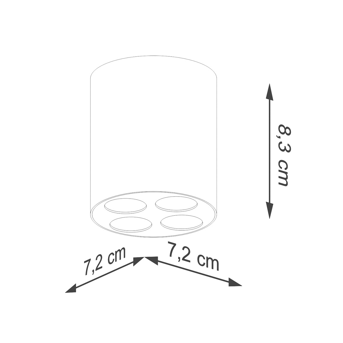 Ceiling light ZOE white LED