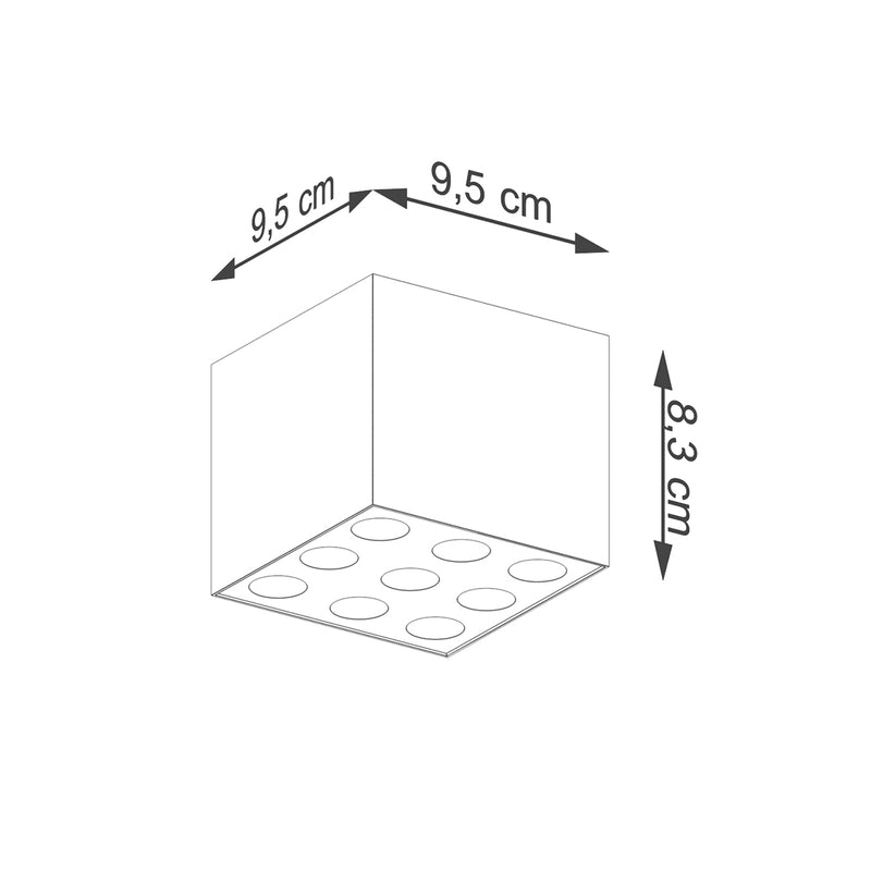 Ceiling light OZZY black LED