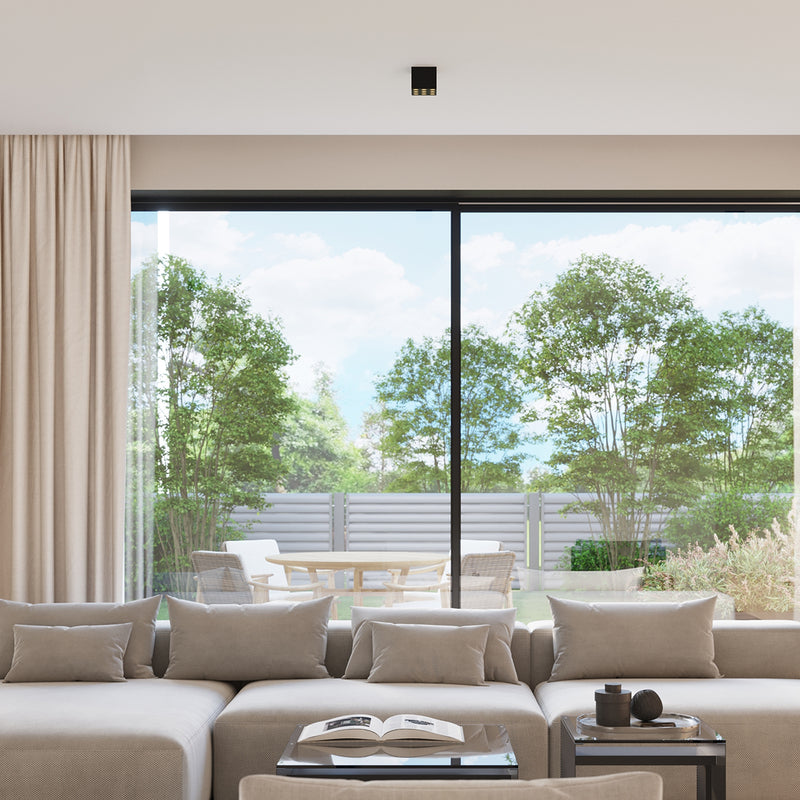 Ceiling light OZZY black LED