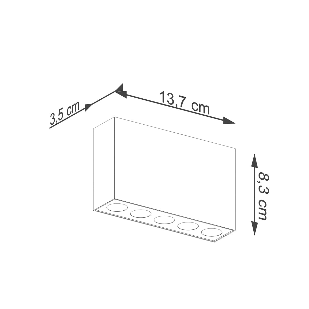 Ceiling light SOLE black LED