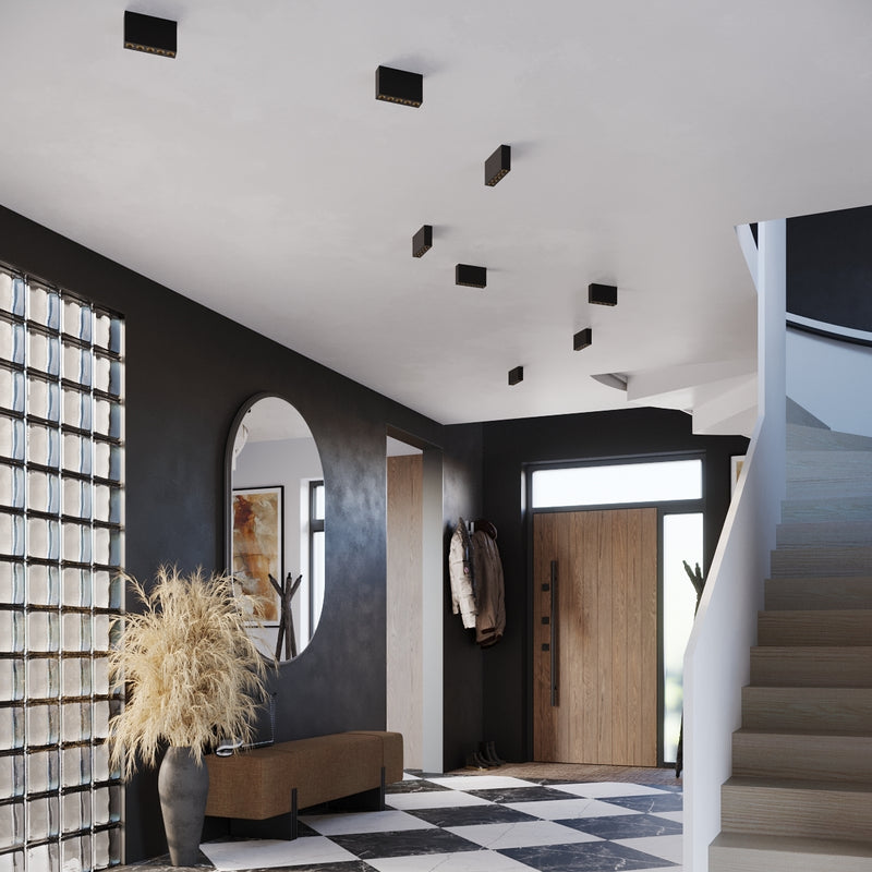 Ceiling light SOLE black LED