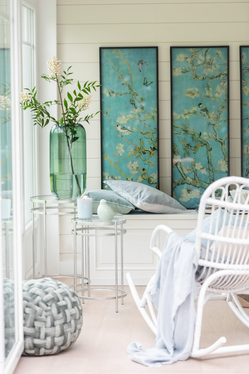 Stilvolle Wanddekoration Ein Mix aus Grün-Metall und Schwarz in Azurblau - Bringen Sie Farbe in Ihr Zuhause!