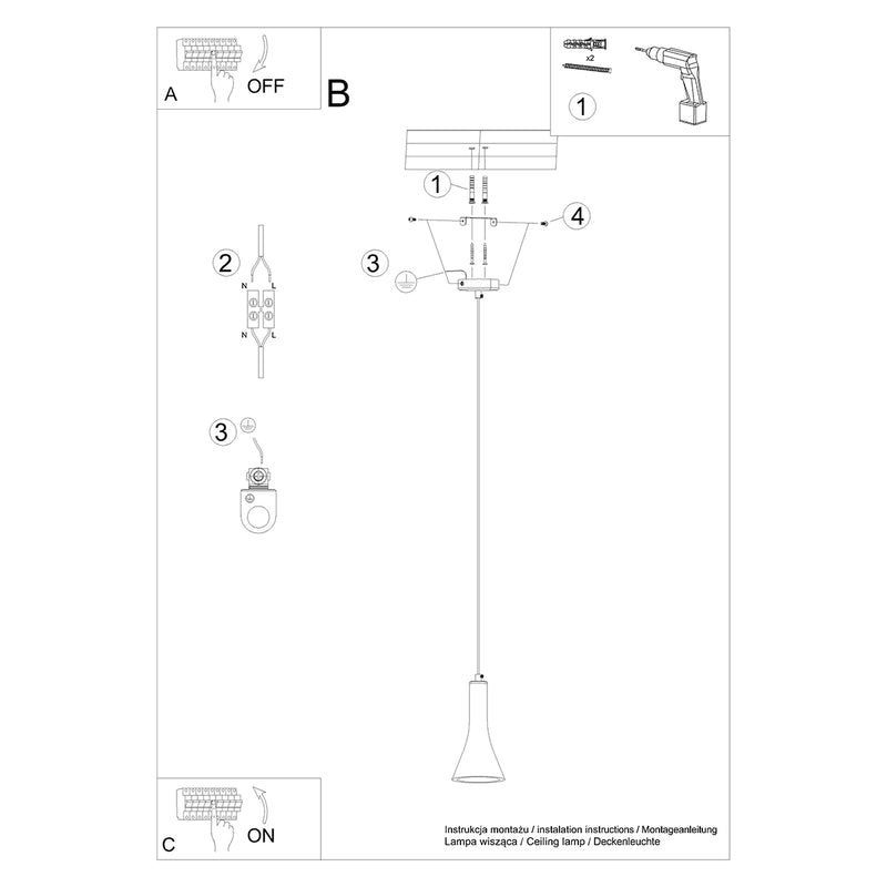 Pendant lights REA 1 concrete