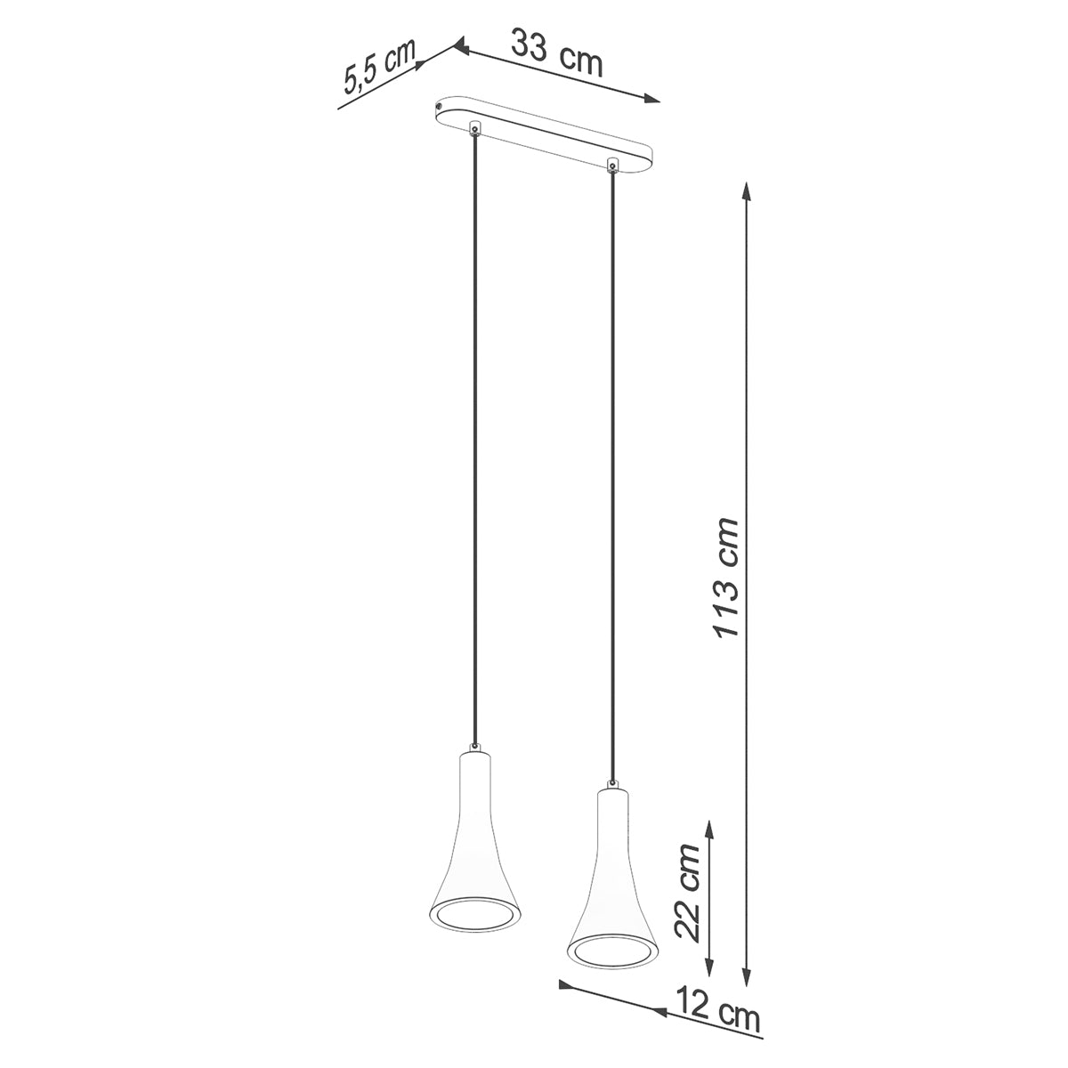 REA 2 concrete pendant lights