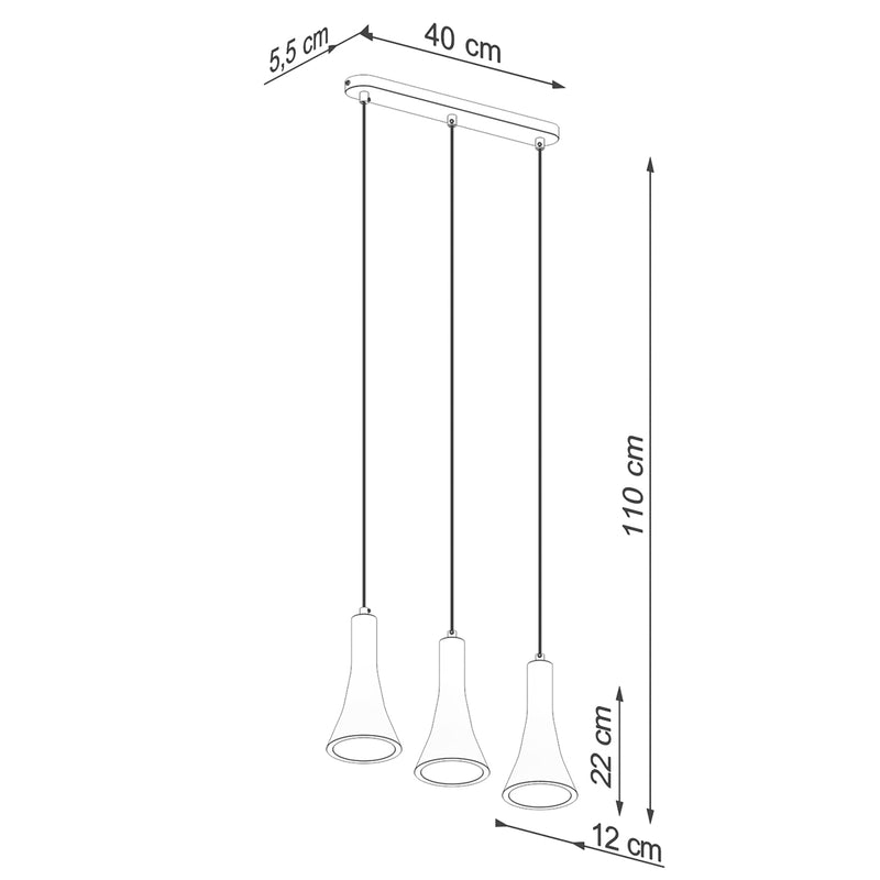 Pendant lights REA 3L concrete