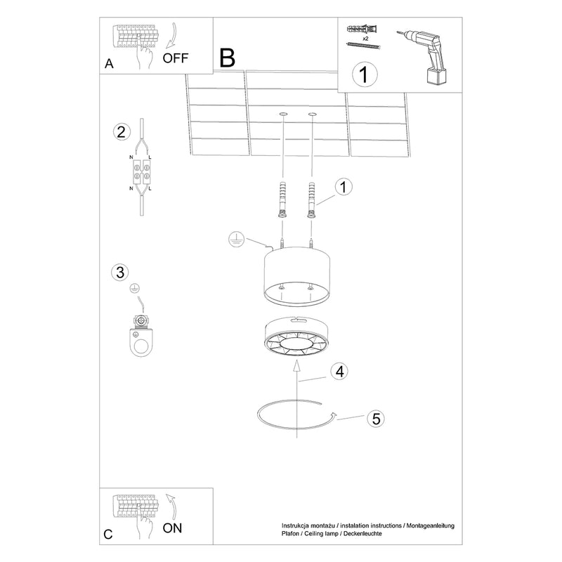 Ceiling light DIO white LED