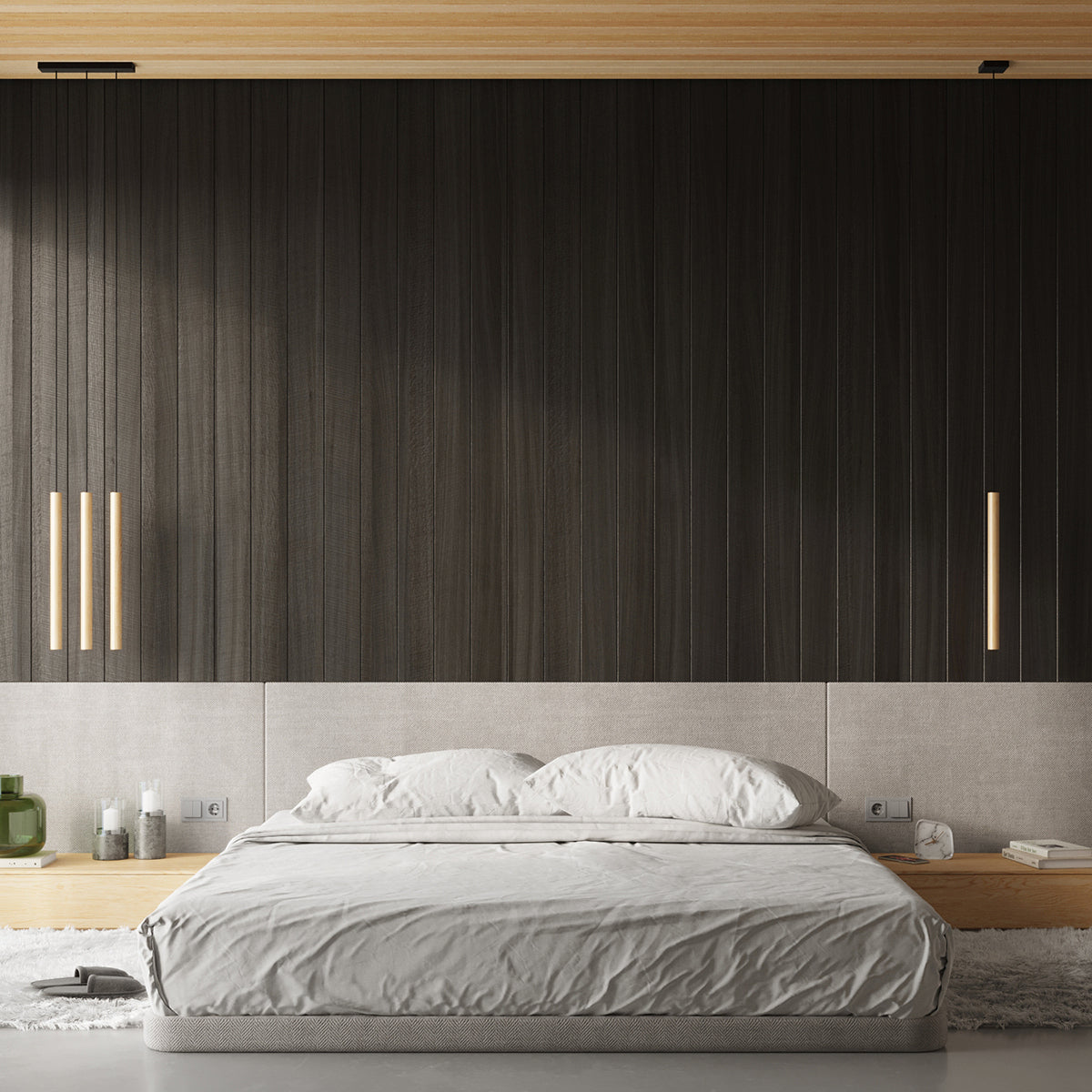 Hanglampen PASTELO 5P hout