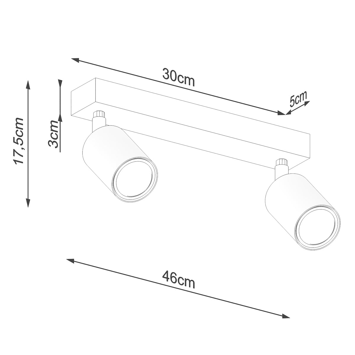 VERDO 2 ceiling light white