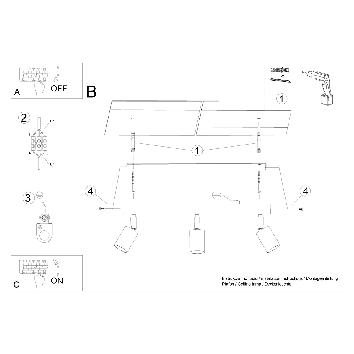 VERDO 3L ceiling light white
