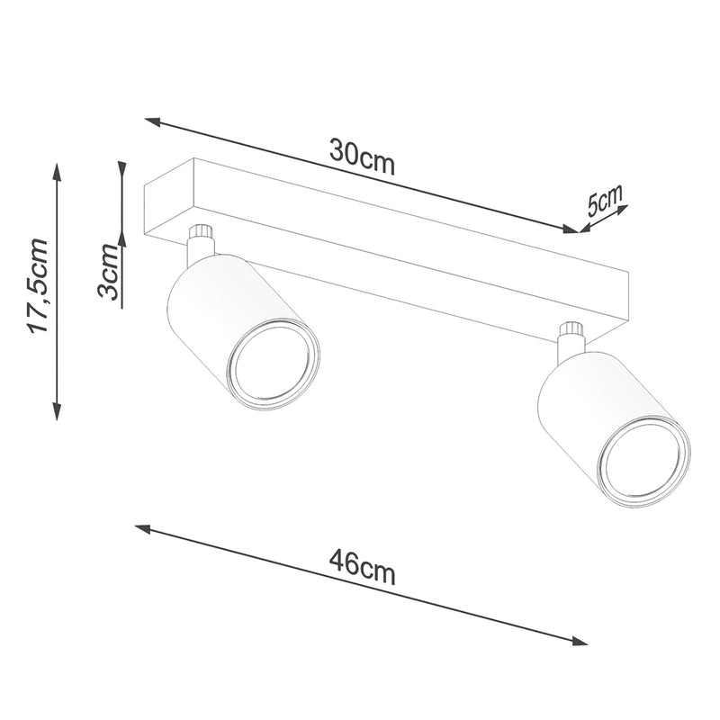 VERDO 2 ceiling light black