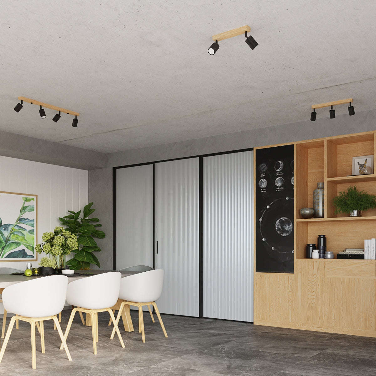 Ceiling light VERDO 3P black