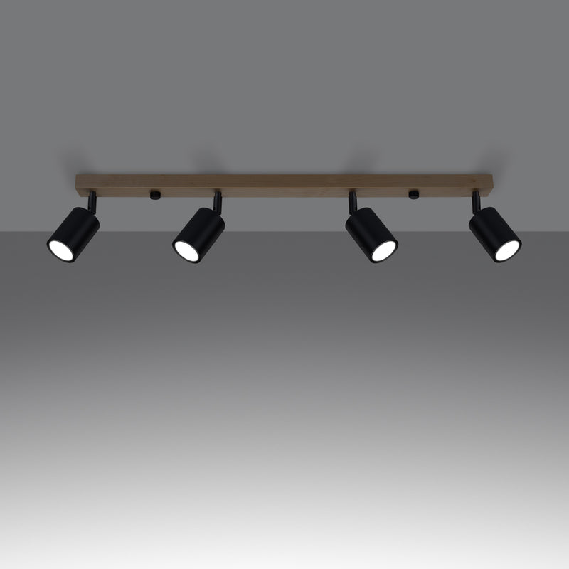 VERDO 4 ceiling light black