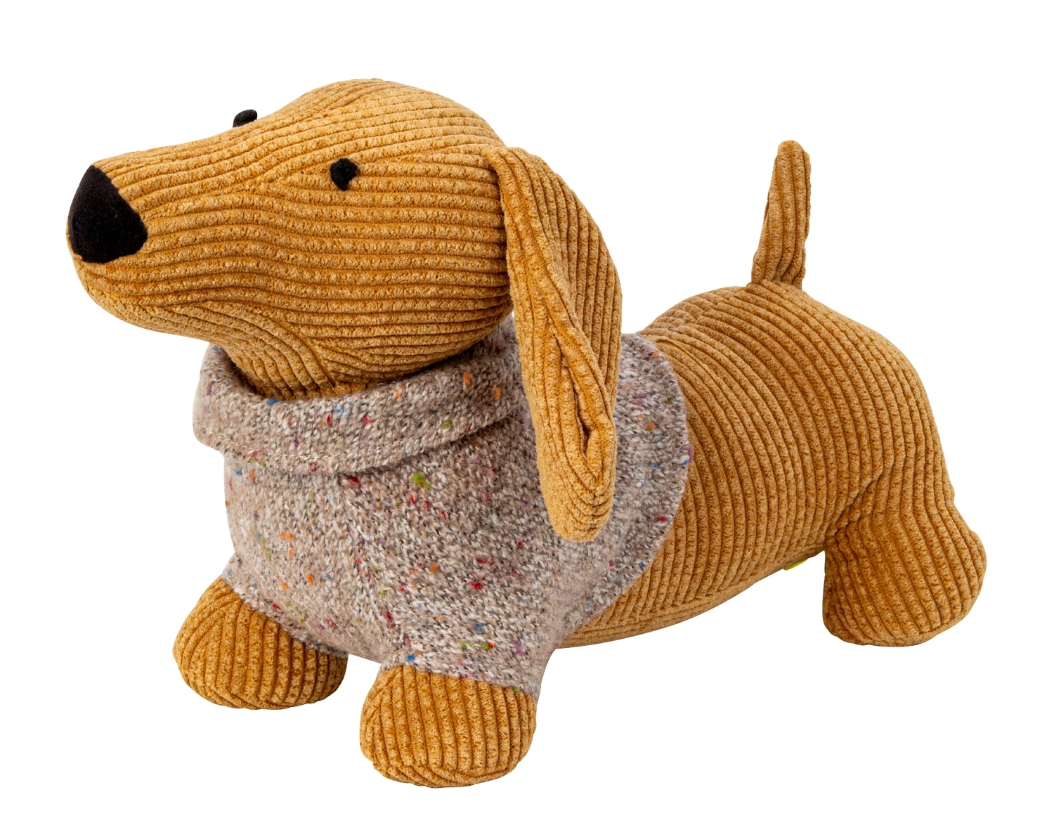 Türstopper Dackel Milo Mit Pullover Braun 31cm Cordstoff