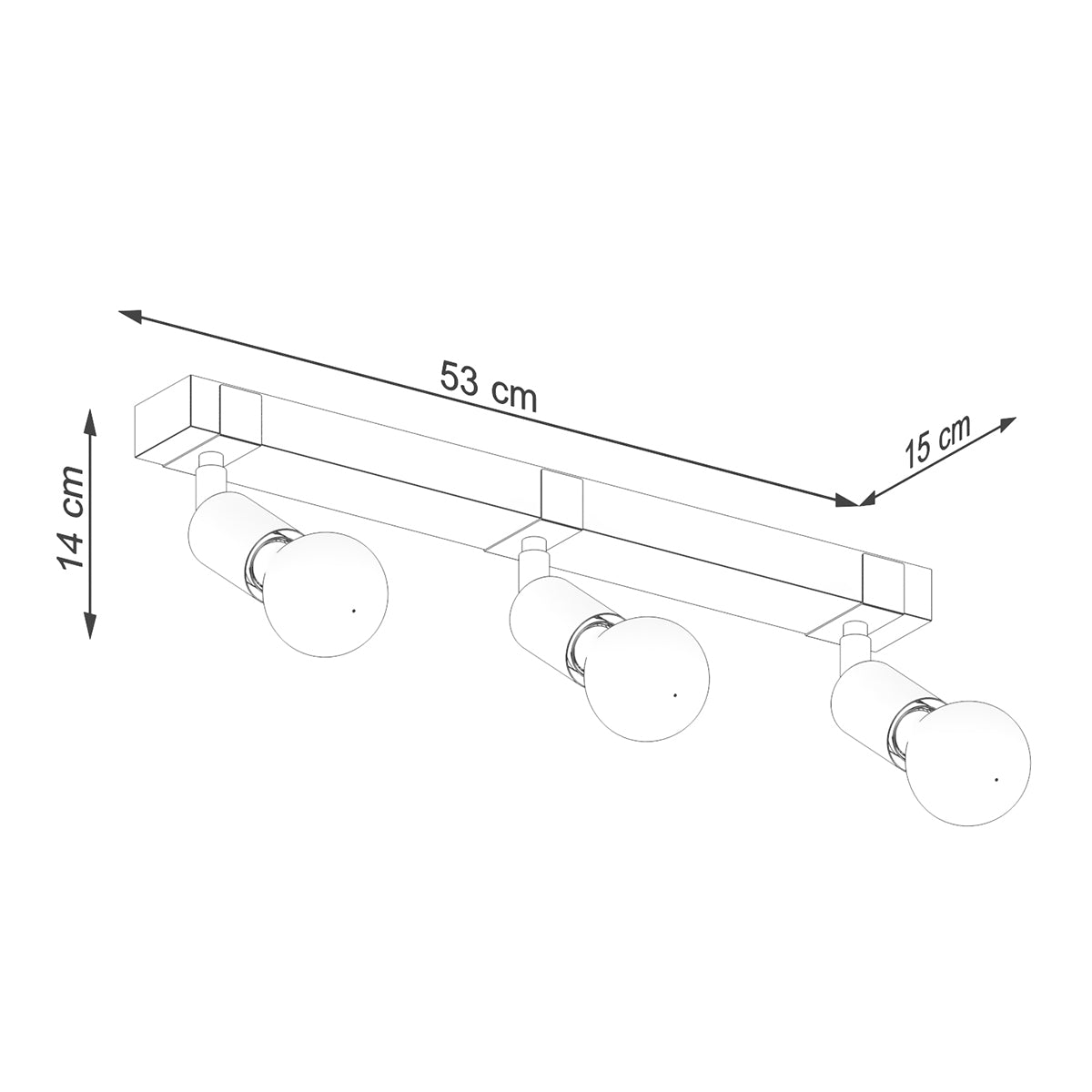 ZUCA 3 ceiling light black
