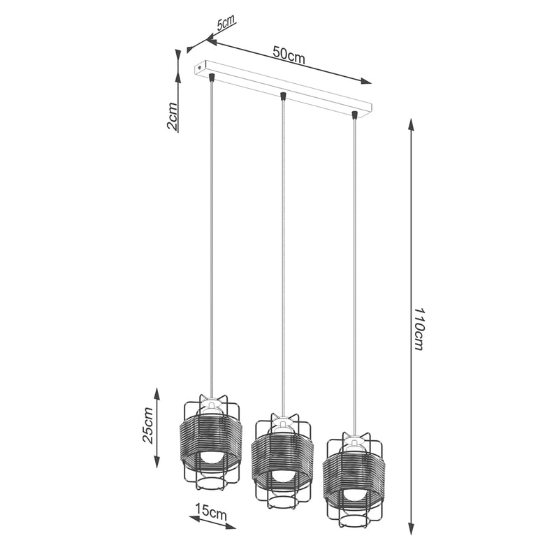 GIZUR 3L pendant light