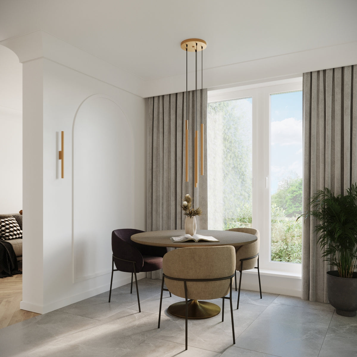PASTELO 2 pendant lights gold