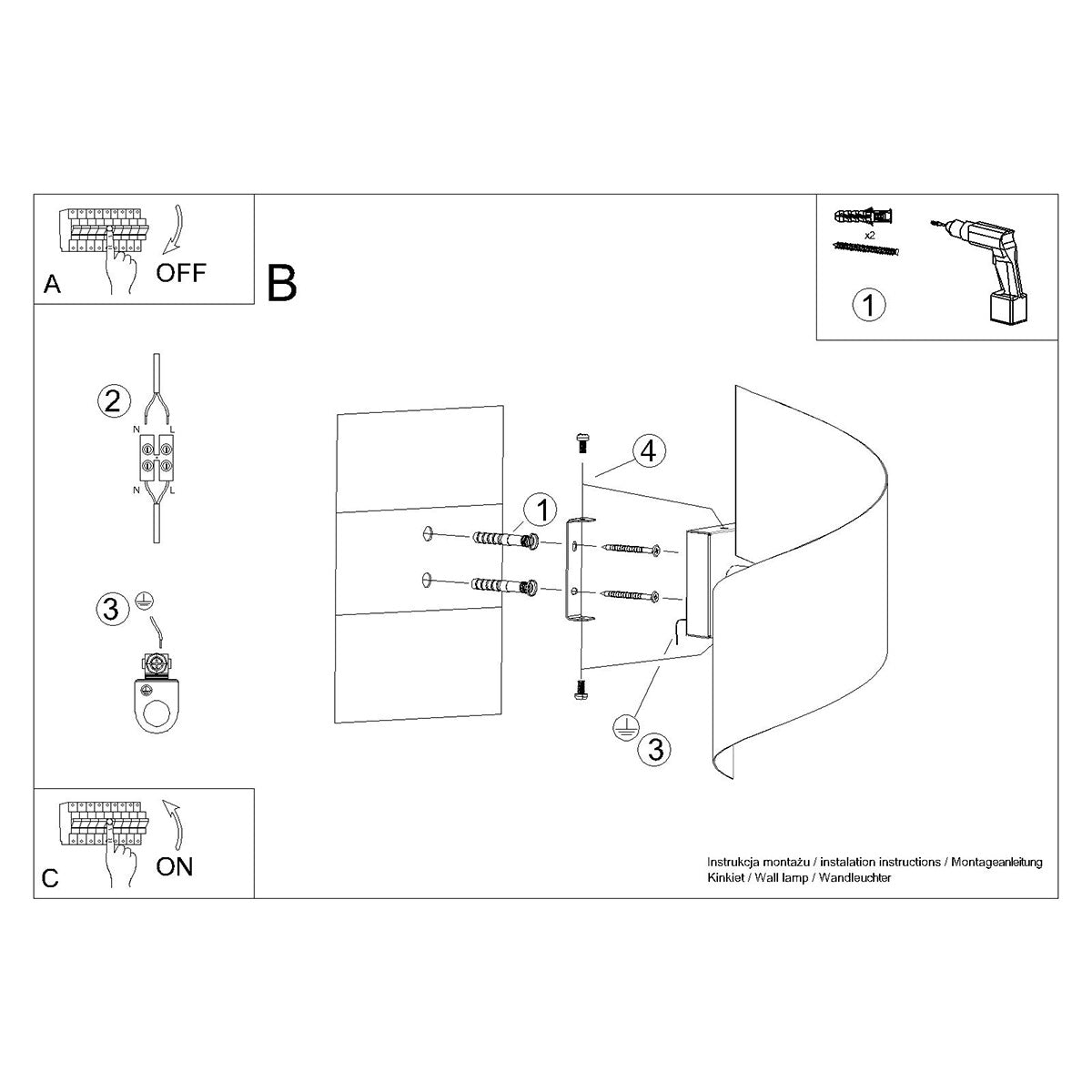 Wall light TALASSA White