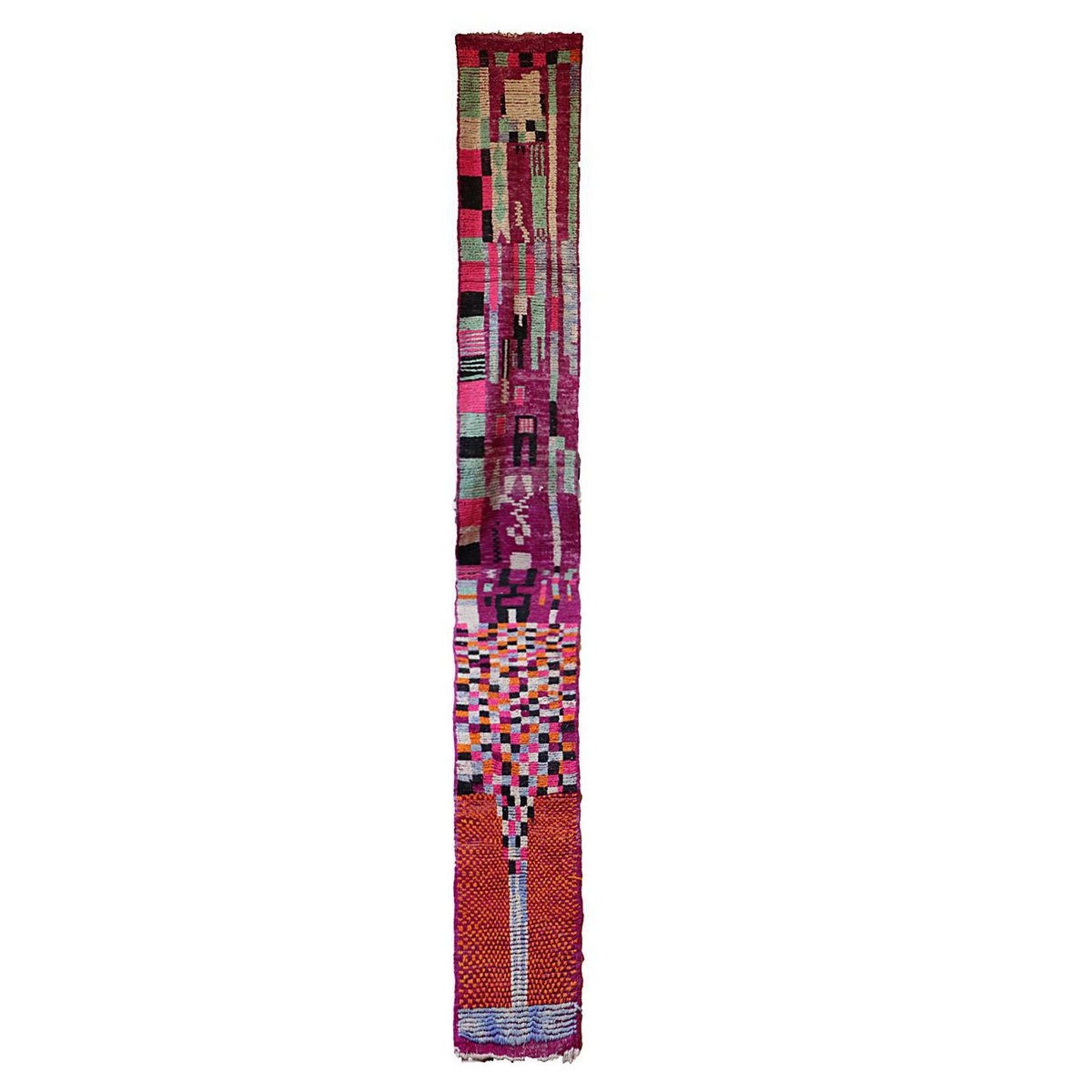 Marokkaner Berberkorridor Teppich reines Woll 75 x 768 cm