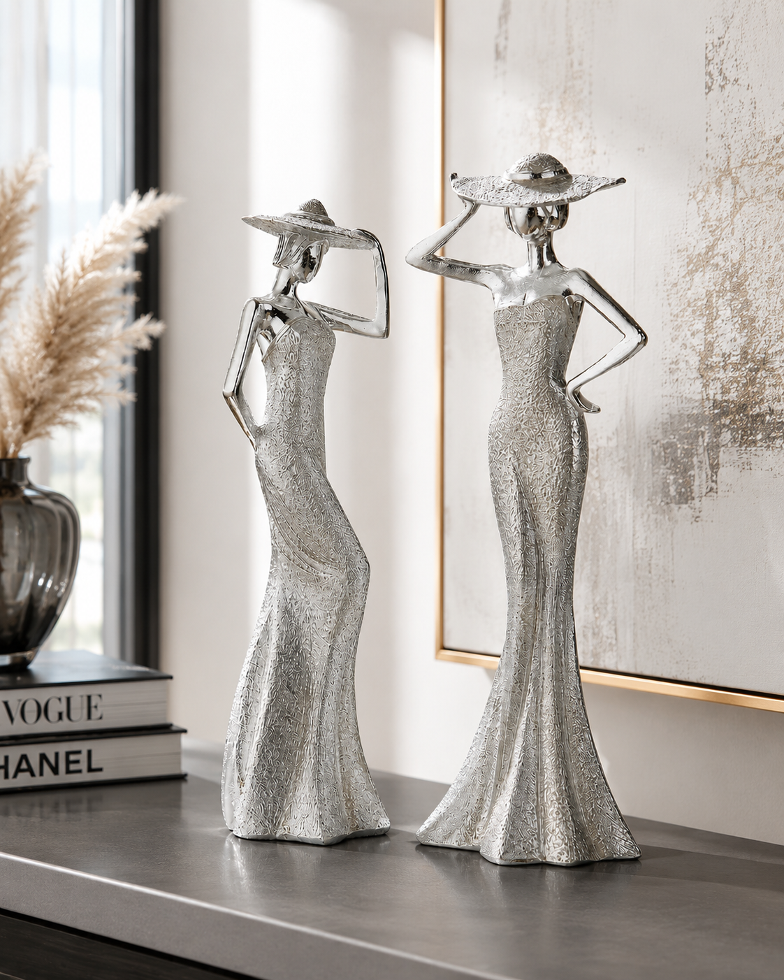 Dekofigur Set Calyra Ladies Silber 30 cm