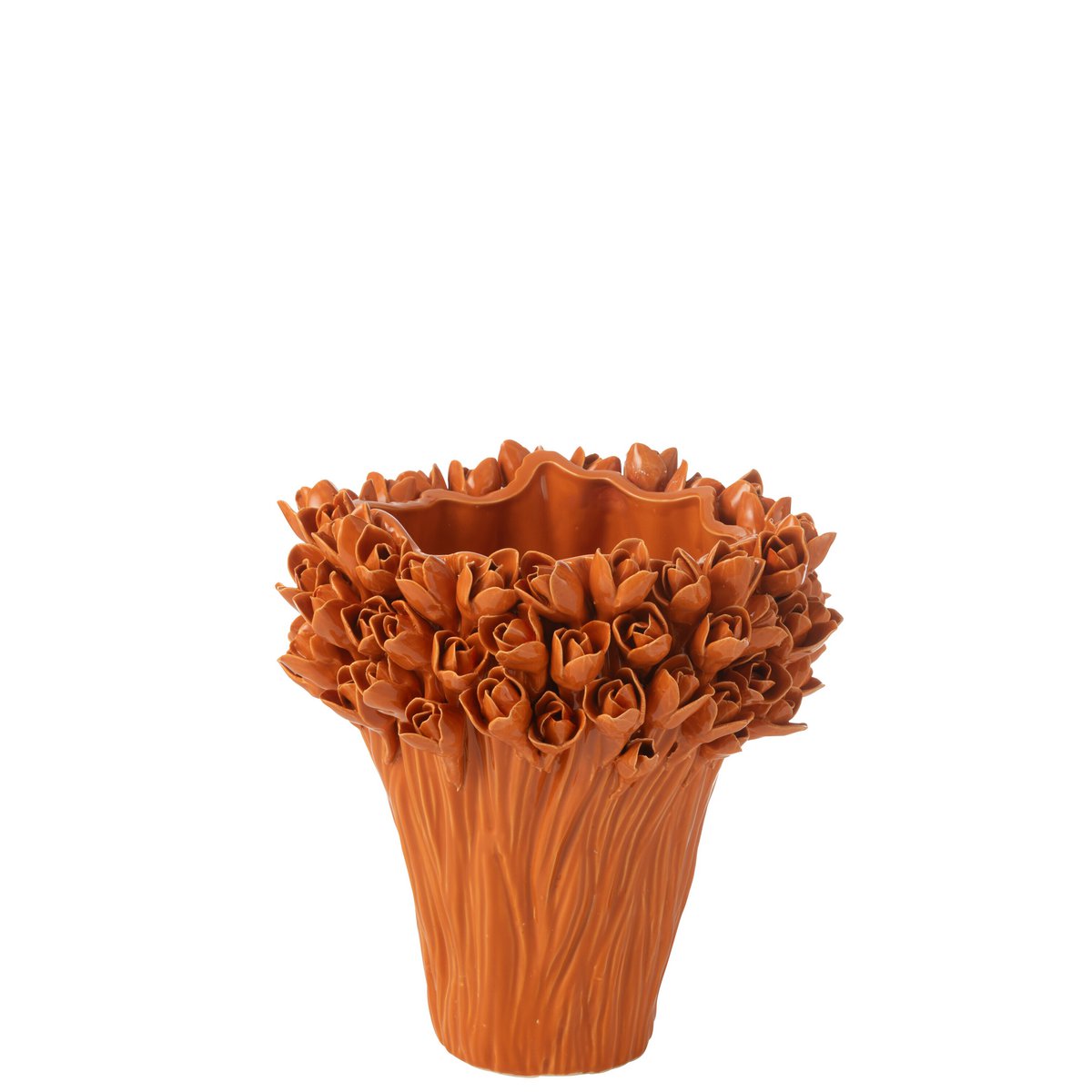 J-Line Vase Ambrosia Keramik Orange Medium