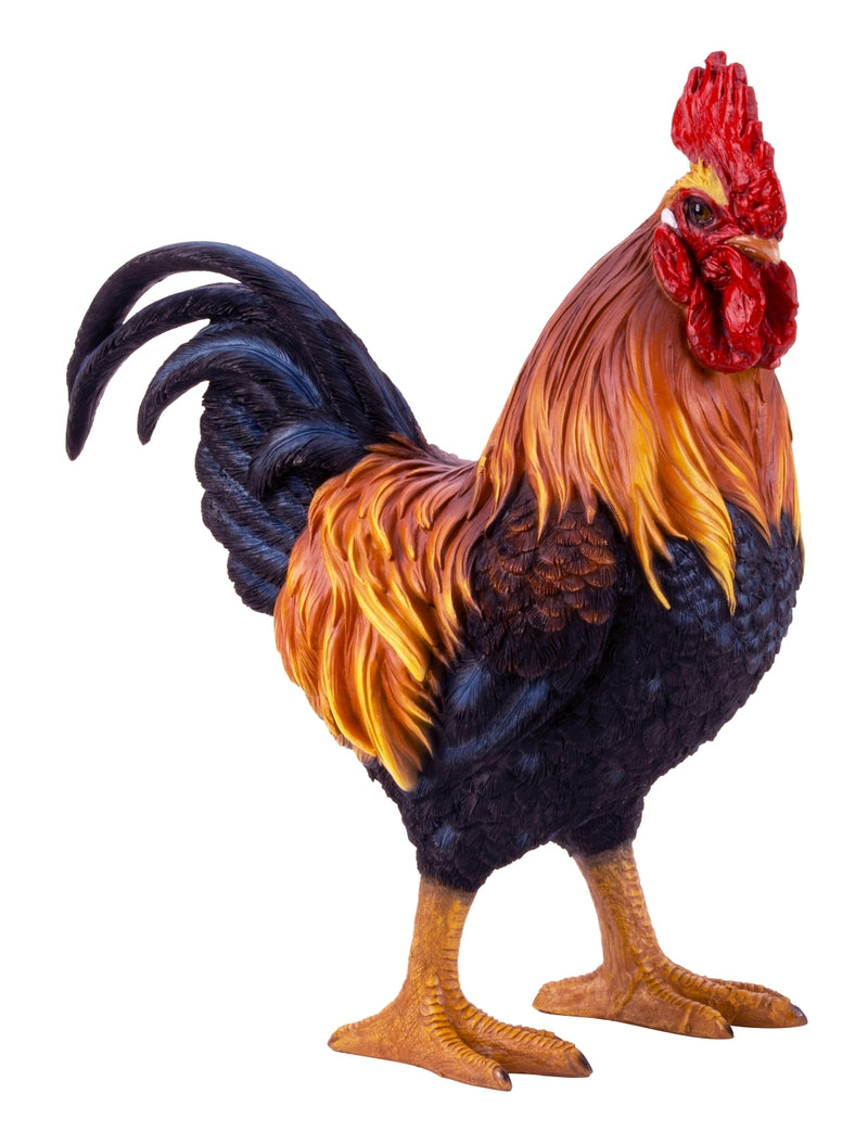 Decorative Chickens Made of Metal Handmade Colorful Set of 2