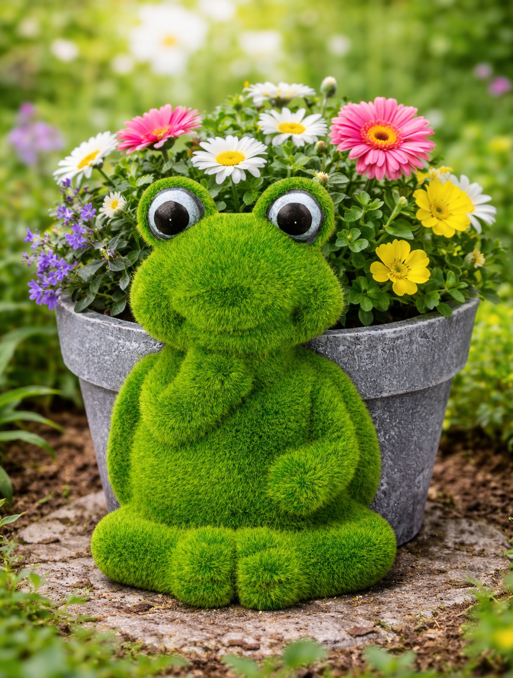 Froschfigur Florano Pflanztopf Deko grün 27 cm