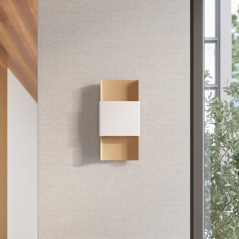 Wandlamp DURLIN goud/wit