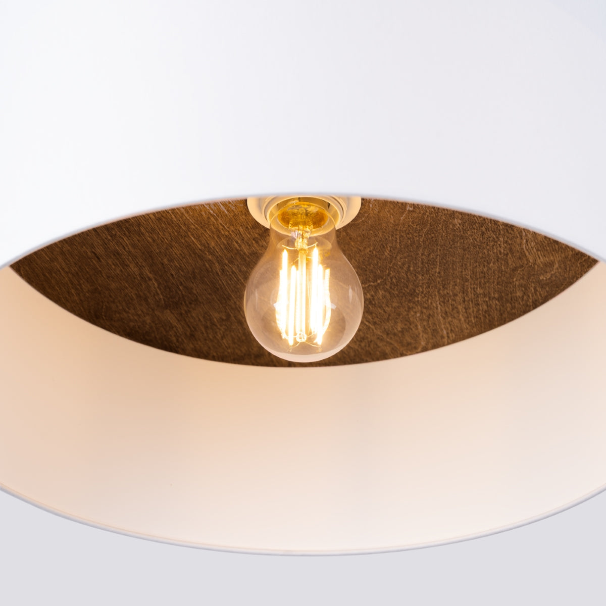 Plafond TELESTO Weiß/Dunkelbraun